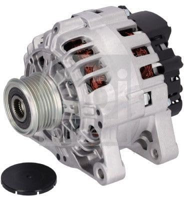 FEBI BILSTEIN Lichtmaschine 80A Generator LiMa 12V Alternator mit Freilaufriemenscheibe für FIAT DUCATO Kasten (244) DUCATO Pritsche/Fahrgestell (244) DUCATO Bus (244, Z) Scudo Kastenwagen (220)