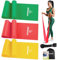 GYMERK Fitnessbänder 3er-Set, 1.8m Gymnastikband mit 3 Widerstandsstufen, Fitnessband mit Türanker Tragetasche und Übungsanleitung, ideal für Yoga, Pilates, Krafttraining und Physiotherapie