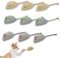 QttvbTna 9 Pack Cat Catnip Toys, Plush Mouse Cat Toys, Cat Interactive Toys, Simulation Lifelike Mice Cat Toys for Cat Playing Chewing Teeth Cleaning