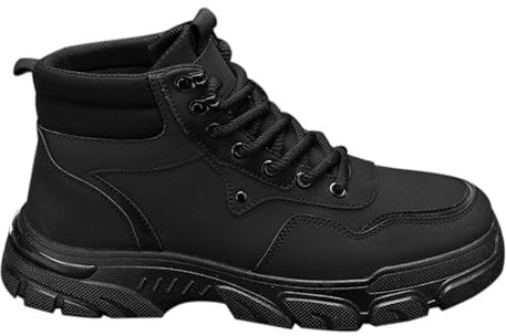 Stivali da lavoro da uomo alti caldi e versatili e accoglienti scarpe da ginnastica di sicurezza antiscivolo stivali da trekking da uomo stivali da trekking da uomo stivali da moto vintage neri