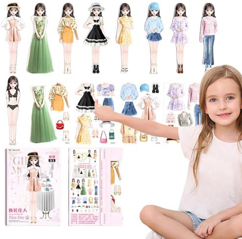 Prinzessinnen-Anziehpuppen aus Papier, Papierpuppen für Mädchen | Kreatives Puzzle-Spielzeug, Anziehpuppen-Spielzeug | Lustiges Spielzeug für Kinder, Papierpuppe, Rollenspielspielzeug für Kleinkinder,