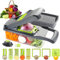 Vegetable Chopper 15 in 1 - Yongsters Mandoline Slicer & Food Chopper Dicer with Container - Manual Veggie Julienne Cutter, Cheese Grater & Kitchen Gadgets with Bonus Egg Slicer
