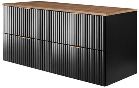 RODAN Waschbeckenunterschrank | Unterschrank Waschbecken mit zwei leise schließenden Schubladen, 46x120x57 cm