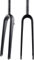 VZXATYOP 700C Carbonfaser-Starrgabel, Scheibenbremse Gravel-Rennradgabel, 1-1/8 Zoll Gerades/konisches Rohr Schnellspanner Fahrrad-Vorderradgabel(Matt Black,1-1/8'' Straight)