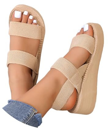 Sandalen Damen-Hausschuhe Offene Schuhe Damen Schicke Sommer Bequem Für Breite Füße Latschen Sexy Sommerschuhe Sandaletten Elegant Und