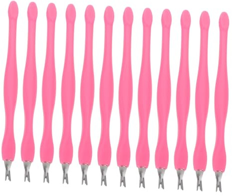 SAFIGLE 24pcs Outils pour Cuticules en Métal et Plastique Fourche pour Manucure et Soins des Ongles à Domicile