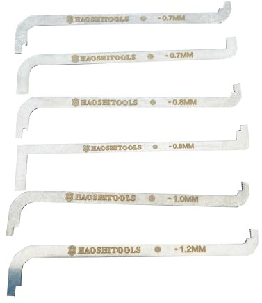 YCXNLONG Locksmith Tools Haoshi Lock Picking Tension Wrench (6pcs)