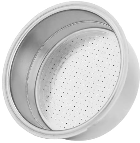Eacam Druckkorb für Kaffeefilter aus Edelstahl, Ultrafeines Sieb mit Reinigungsbürste, Einzeltasse, Doppeltasse für Zuhause, Milchteeladen, Bar (Doppeltes Servieren)