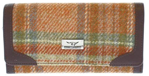 Glen Appin Harris Tweed Ladies Bute Fold-Over Purse LB2000 (Colour 148 Pale Orange)
