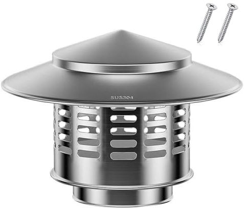 100/200mm comignolo Tetto Antipioggia per Tetto In Acciaio Inossidabile 304, Copertura per Camino, Cappa di Sfiato, Cappucci per Camino(160 mm)