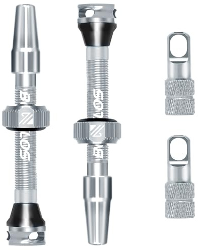 AEYINO 40/44/55/60/80/100mm Tubeless Ventil Presta-Ventil | Geeignet für Mountainbike-/Rennrad-/Mountainbike-Reifen, Aluminium, schwarz, rot, blau, orange, lila, silber, mehrfarbig