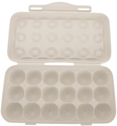 Homoyoyo Verschleißfeste Eierbox aus Lebensmittelechtem Pp mit Deckel 18-fach Transparenter Eierhalter für Kühlschrank und Camping Zubehör