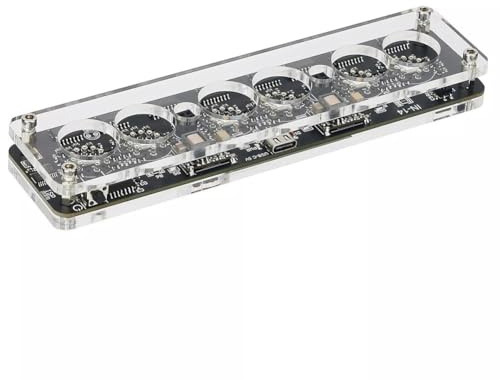 BlissfulAbode Kompakte DIY IN14 Nixie Uhr mit Fernbedienung und USB-Stromversorgung für einfache Einrichtung
