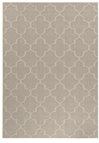 KADIMA DESIGN Outdoor Teppich Scandi-Stil Wetterfest UV-Beständig Waschbar Strapazierfähig Langlebig Läufer Beige 80x250 cm Terrasse Balkon Fußbodenheizung geeignet | Cortina