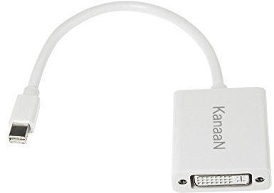 KanaaN Thunderbolt Mini DisplayPort to DVI Adapter for Apple MacBook, Macbook Pro, MacBook Air, Microsoft Surface, Surface Pro, Surface 3
