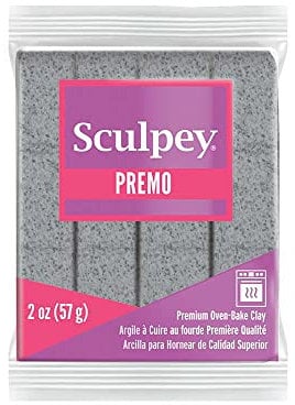 Sculpey Premo Premium Oven-Bake Clay 2oz-Gray Granite -PE022-5065