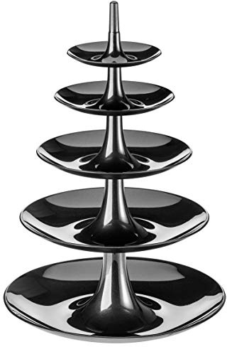 koziol Etagere Babell Big, Kunststoff, solid schwarz, 38 x 38 x 53 cm