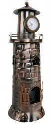 Flaschenhalter Leuchtturm mit Uhr - Metall - Weihnachten - Geschenkidee von Michel Toys