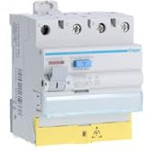 interrupteur différentiel hager - 25a - 30 ma - 3 pôles + neutre - type hpi - vis / vis
