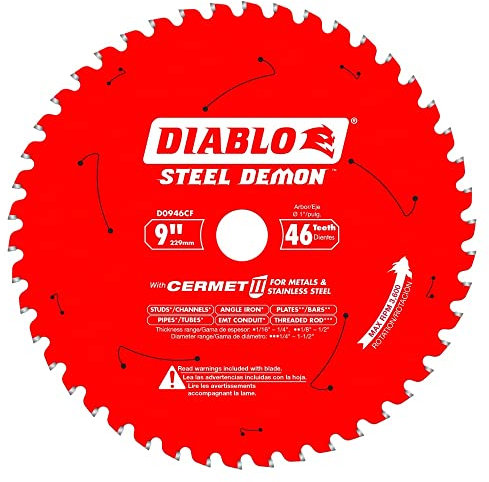 Freud d0946cf Diablo Stahl Demon Zement II Hartmetall Schneiden Klinge, 22,9 cm
