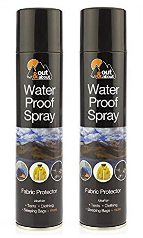 Pack of 2 - Waterproof Spray - Fabric Protector (300ml) - For Tents, Clothing, Sleeping Bags etc - Swan household ®
