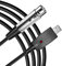 LoongGate USB zu XLR Mikrofonkabel - 3 Pin Mic Link Converter Kabel Studio Audio Kabel Anschluss Cords Adapter für Mikrofone oder Instrumente Aufnahme (3m)