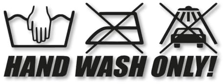 Hand Wash Only Handwäsche Autoaufkleber Sticker JDM Tuning 18 Farben & 5 Größen