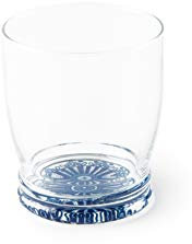 Excelsa Boheme Blue Juego de 6 Vasos de Agua con Fondo Decorado, Vidrio, Azul