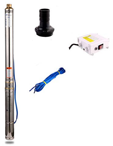 SHYLIYU Tiefbrunnenpumpe Edelstahl Tauchpumpe 3 Zoll,Tiefenpumpe der Brunnen gartenpumpe 3300l/h mit 10m Kabel und Pumpensteuerung hauswasserpumpe landwirtschaft Bewässerung Hausgarten industrielle