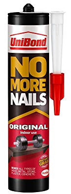 2 X No More Nails Original, Heavy-Duty Mounting Adhesive, Strong Glue for Wood, Ceramic, Metal & More, White Instant Grab Adhesive, 1 x 365g Cartridge