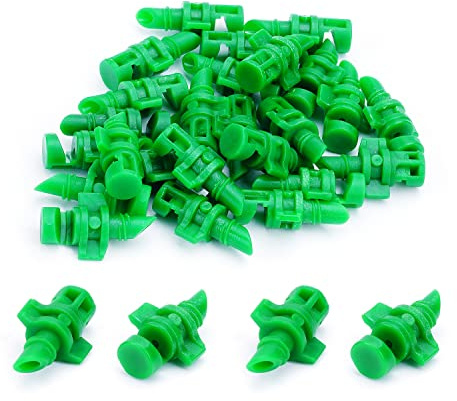 MroMax Sprühgerät, 360 Grad, 4 x 9, Intubation, Düse, Jet, Mister, Klonmaschine, Hydrokultur, für Wasser, Garten, Blumen, Gras, Rot, 20 Stück 25Pcs Green 180 Degree grün