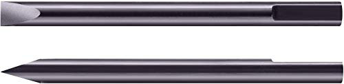 BERGEON 6899-T-080, 2 STK. Edelstahl Ersatzklingen für Uhrmacher Schraubendreher, Ø 0,80 mm, Gelb