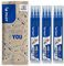 PILOT FriXion Ersatzminen 0.5 – Farbe Blau – FriXion Nachfüllminen mit radierbarer Tinte – Kompatibel mit FriXion Ball & FriXion Clicker 0.5 – feine Stärke – Gel-Tintenrollermine, 1 Stück (3er Pack)