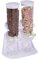 Relaxdays 0 Dispensador Cereales Doble, Dosificador Frutos Secos, Desayuno, Botes Golosinas, Recipientes Plástico, Blanco, 1 Pieza
