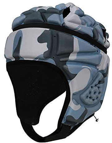 High Density Eva Rugby Helm Weicher Kopfschutz Kopfbedeckung Fußball Fußball Kopfschutz Hockey Skateboard Schutzhelm Kopfschutz ACCS, Bunte Tarnung