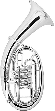 Lechgold BH-19/4S Bariton versilbert, Typ: BH-19/4S, Stimmung: Bb | Typ: BH-19/4S, L-Schaft, 4 Drehventile mit Minibal-Gelenken, Ergonomisch angeordnete Ventildrücker, Schallstück-Ø: 260 mm