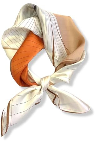 PoeticEHome Écharpe Carrée 100% Soie de Mûrier pour Femme - Foulard en Soie 68x68cm avec Étui Cadeau