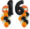 MiaLoverGroßer Basketball-Ballon Geburtstagsdeko 16 Jahre Geburtstagsdeko Zahl 16 Luftballon Folienballon Orange Schwarz Luftballon für Basketball Motto Feier Party Geburtstag Memorial Day Deko