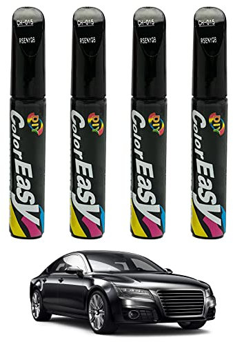 SCOBUTY Lackstift Auto,Lack Reparaturstift,Lackreparaturstift Auto,Autolack Reparaturstift,Kratzer Reparaturstift,Kratzerentferner Autolack Stift,Autolack Korrekturstift,Schwarz,4pcs