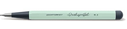 LEUCHTTURM1917 367285 Drehgriffel Nr. 2, Bleistift mit Drehmechanik, Aluminium, Stahl, designprämiert, Mint Green - Bleistift