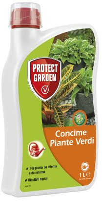 PROTECT GARDEN CONCIME LIQUIDO PIANTE VERDI CON MICROELEMENTI PER COLORI VIVI E BRILLANTI NEL TEMPO 1L