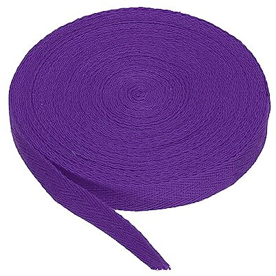 PATIKIL Sangle Sergé Coton 15mm(5/8) 9m(10 Yards) Coton Ruban Biais Lien Ruban Chevron Sangle Couture pour Couture Cadeau Emballage Artisanat DIY Foncé Violet