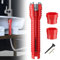 IBEIKE 8 in 1 Faucet Wrench Tool Set for Kitchen - Red Plumbing Tools Tap Sink Spanner Tap Multi-Purpose Wrench Tool for Tight Space, Sink Toilet Bowl, Bathroom Repair Installation