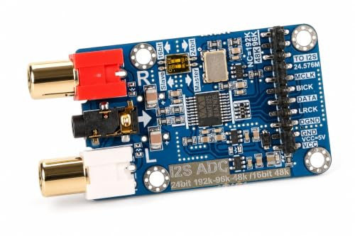 Elprico I2S ADC Audio Capture Card Modul, 24bit 192k 96k Master Slave Modus Entwicklungsboard, Digital Audio I2S ADC Decoder