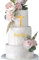 56Pcs Personalised Christening Cake Decoration, 2Pcs Cross Cake Topper + 54Pcs Alphabet Letters Cake Toppers DIY Cake Decorations for Christening Baptism First Communion Confirmation Birthday Wedding