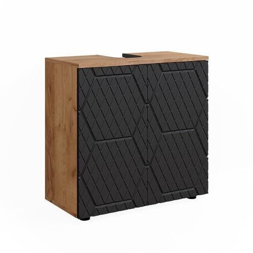 Vicco Mueble bajo Lavabo Irma, Roble Dorado/Antracita, 60 x 59 cm