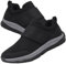 AZMAHT Orthopädische Leichte Schuhe Extra Weite Laufschuhe Herren Straßenlaufschuhe Bequeme atmungsaktive Outdoor Joggingschuhe rutschfest Turnschuhe,Schwarz,44/270mm