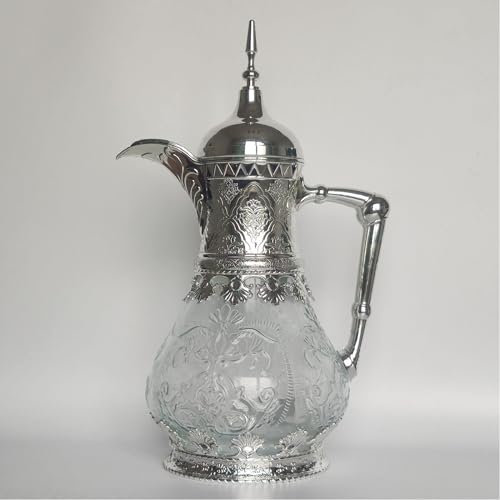 ASIAD 1600ml Marokkanische Teekanne 24 Stunden Hitzeerhaltung Elegante orientalische Kaffeekanne für Saft Milch Arabische Teekanne,2