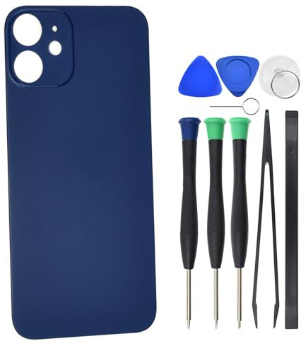 Sunrise glow Blue Back Glass Replacement for iPhone 12 mini with pre-cut adhesive