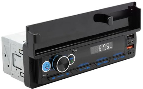 Shkalacar Autoradio Bluetooth, Multifunktions BT MP3 Player mit Einer Mobiltelefonhalterung geliefert, FM-Funktion,Ortungsfunktion, 7 Lichtfarben, Auto Audio Wiedergabegerät für Auto